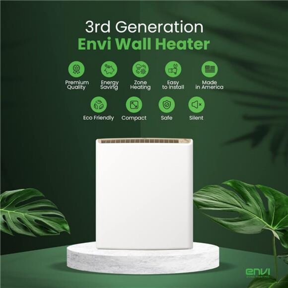 Plug-in Electric Panel Wall Heaters for Indoor Use Energy Efficient 24/7 Heating - Picture 6 of 7